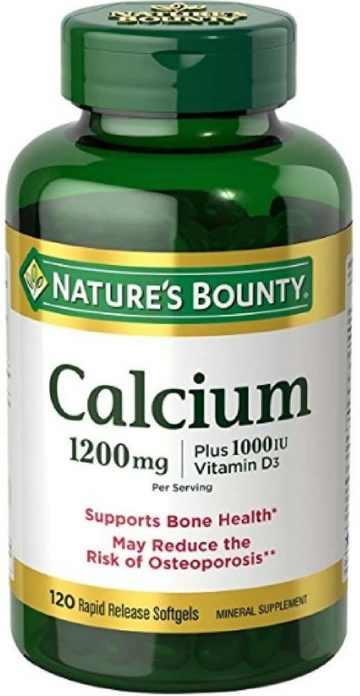 Nature's Bounty Calcium Plus Vitamin D3 1200mg Softgels - 120 ct