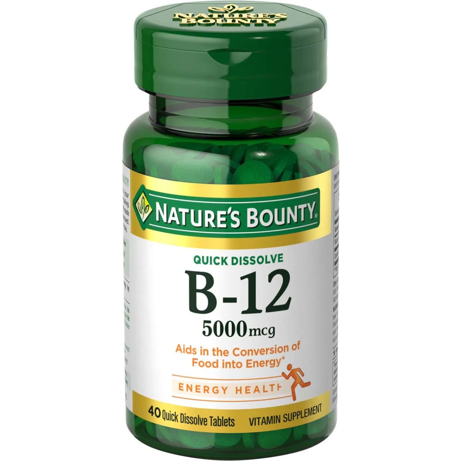 Nature's Bounty Vitamin B-12 5000 mcg Quick Dissolve Tablets - 40 ct