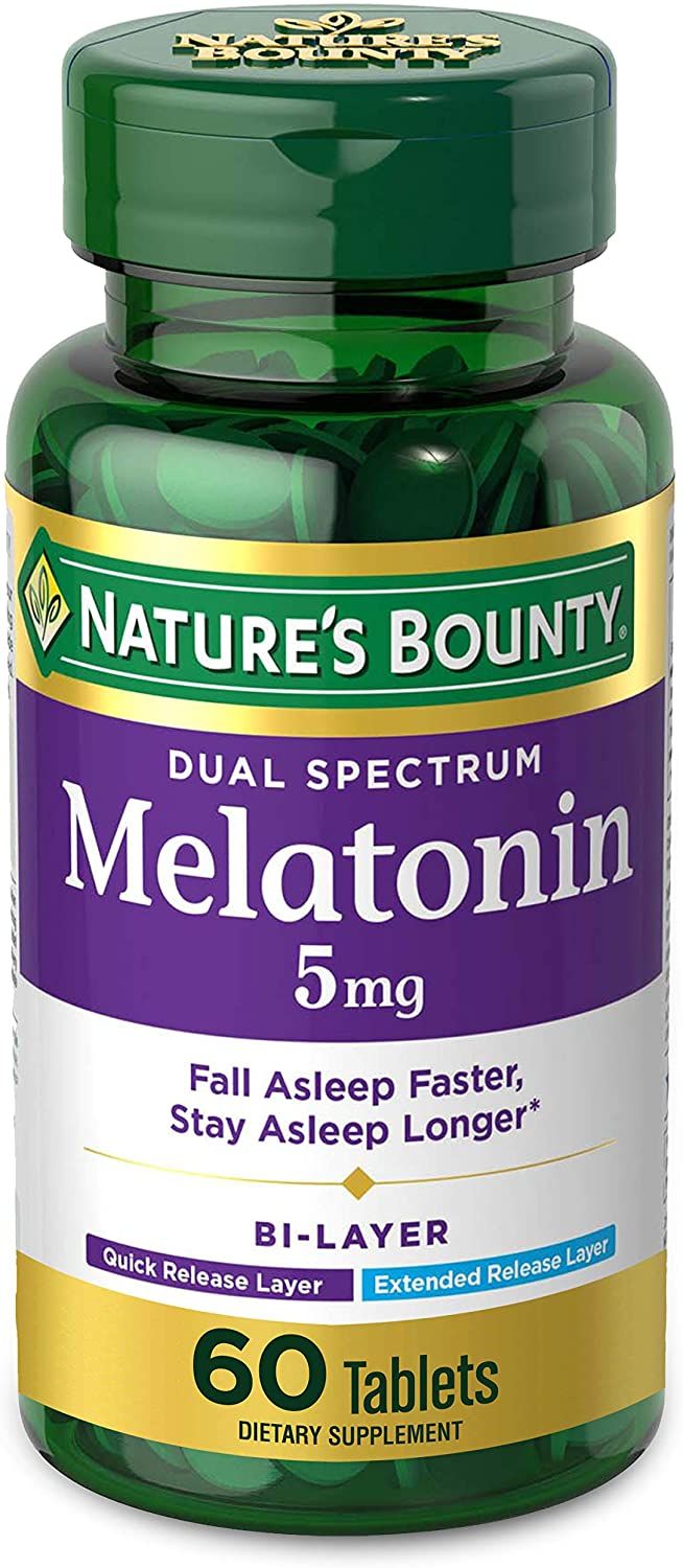 Nature's Bounty Dual Spectrum Bi-Layer Melatonin Tablets, 5 mg - 60 ct