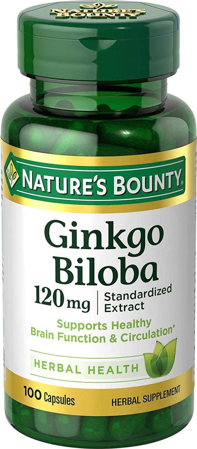 Nature's Bounty Ginkgo Biloba 120 mg Capsules - 100 ct