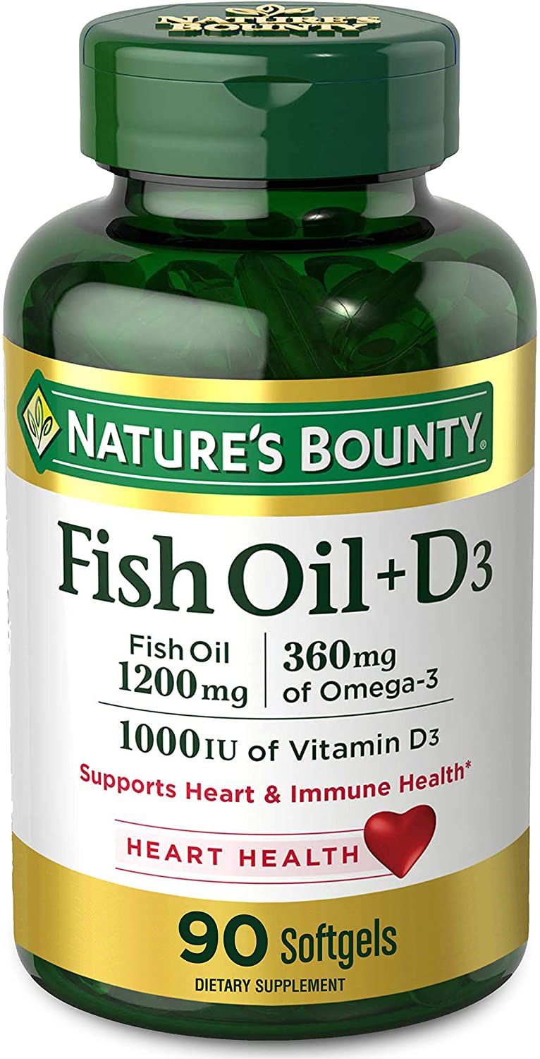 Nature’s Bounty Fish Oil + Vitamin D3 Rapid Release Softgels - 90 ct