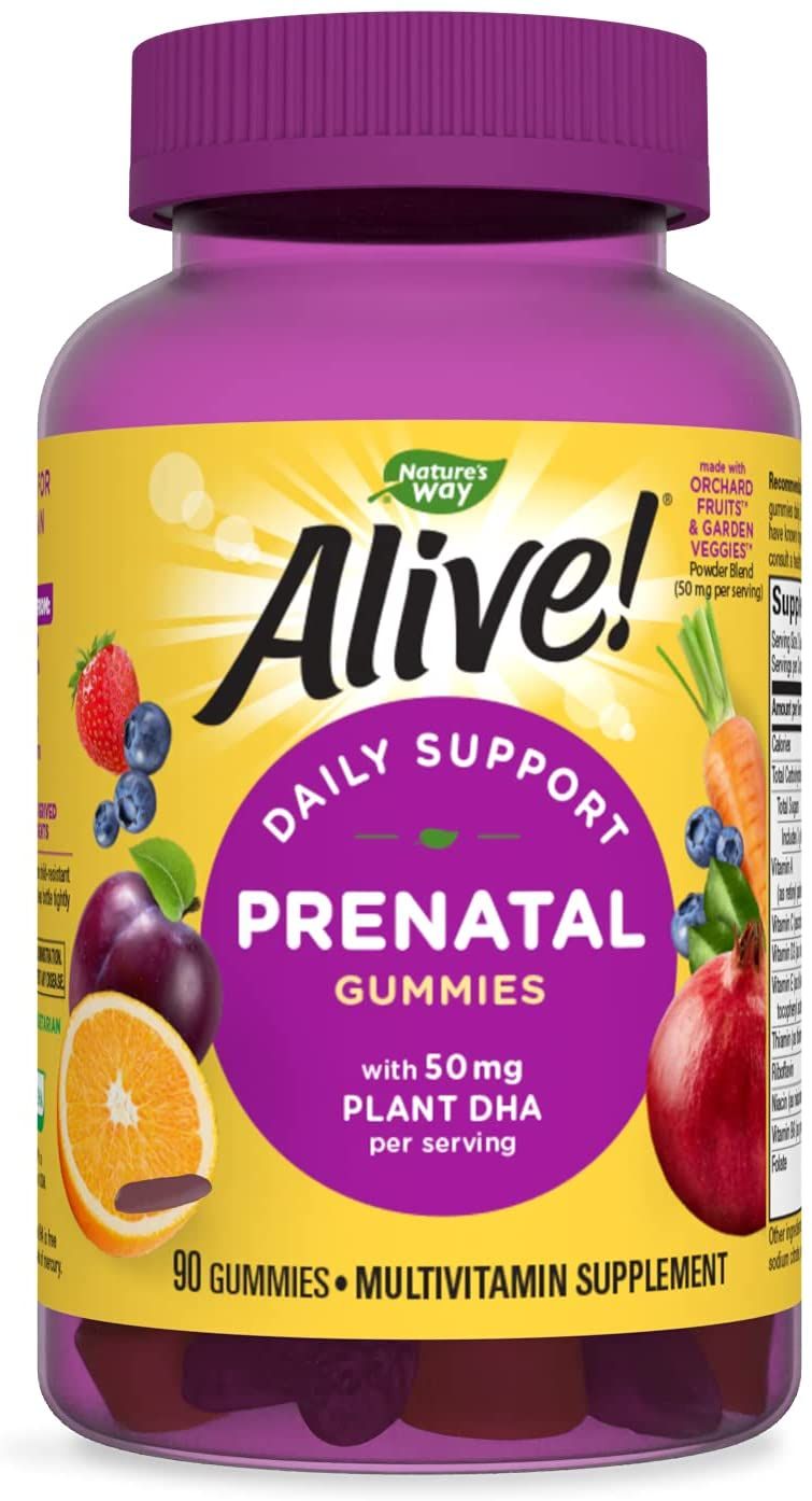 Nature's Way Alive! Prenatal Multivitamin Gummies, Fruit Flavors - 90 ct