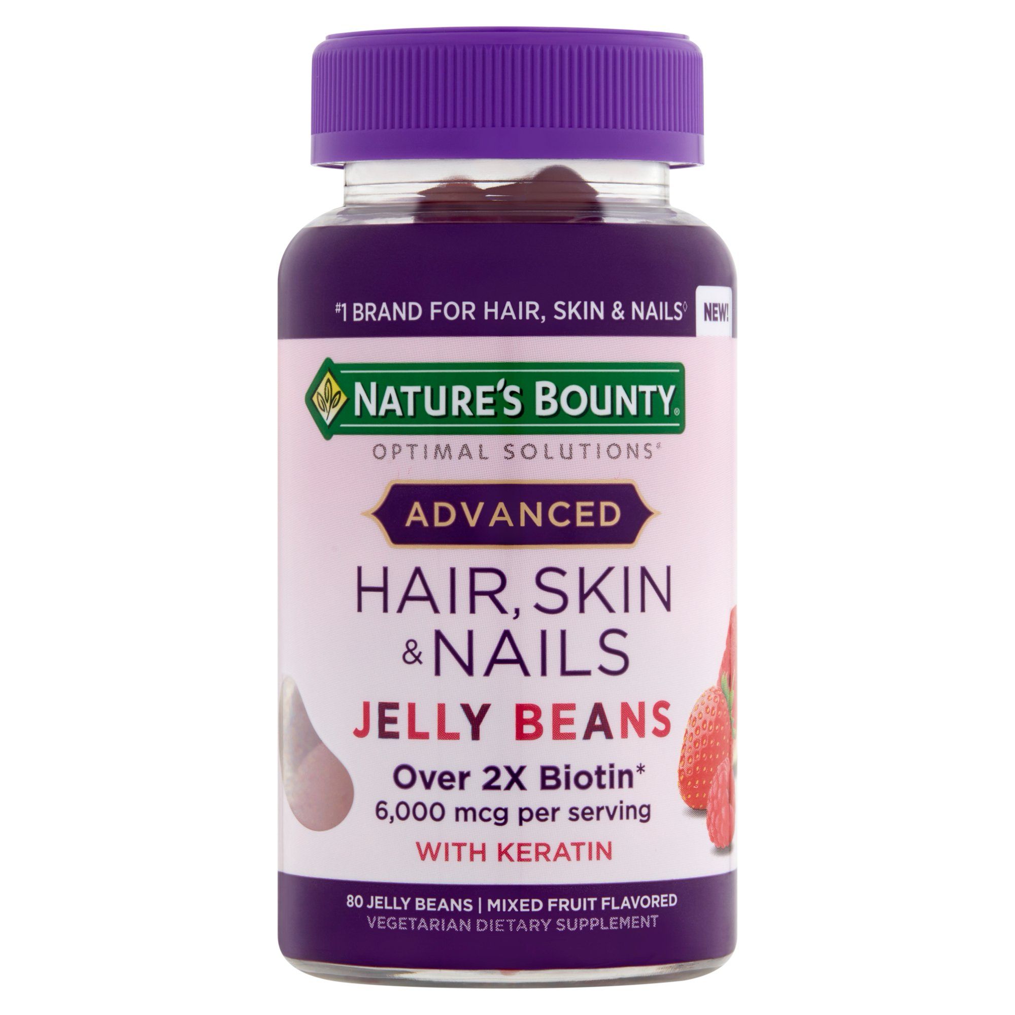Nature's Bounty Advanced Hair, Skin & Nails Jelly Beans with Biotin - 80 ct