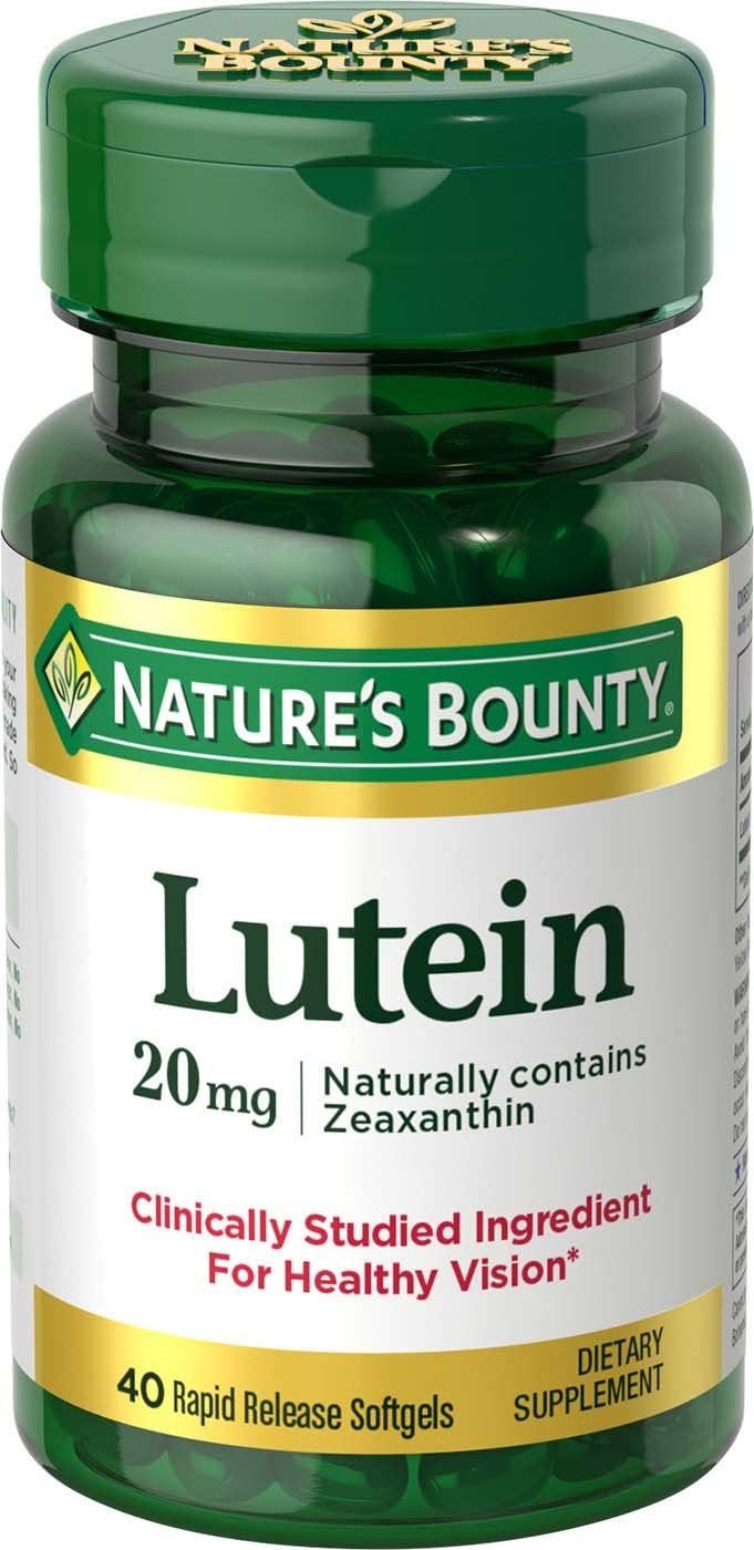 Nature's Bounty Lutein 20 mg Softgels - 40 ct