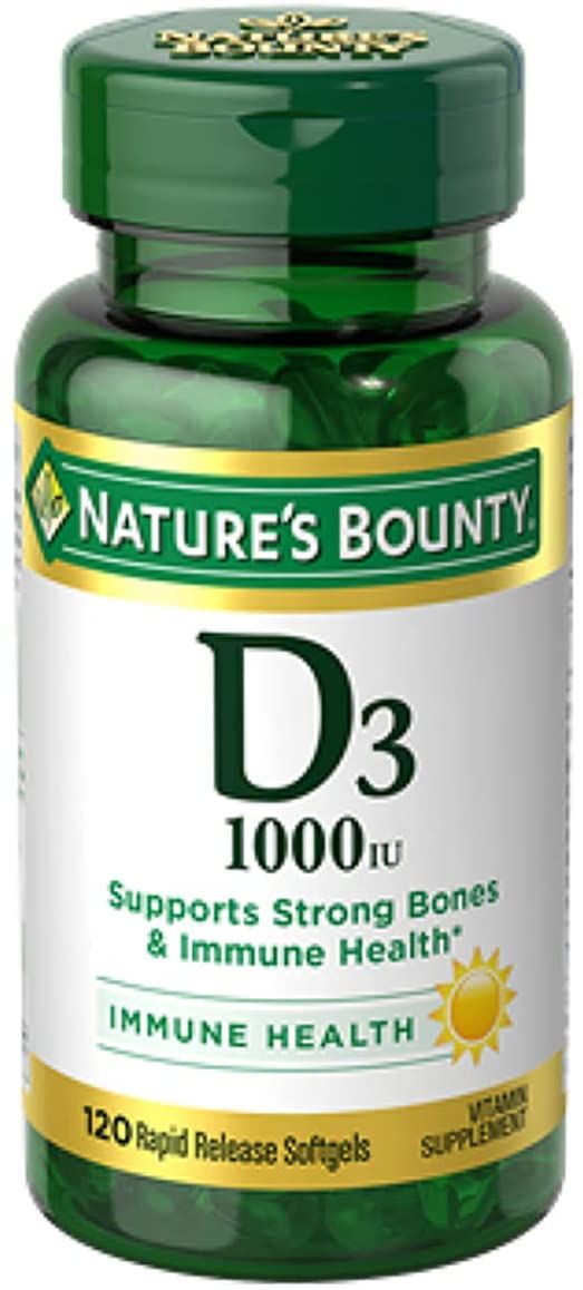 Nature's Bounty Vitamin D3 Softgels, 1000 IU - 120 ct