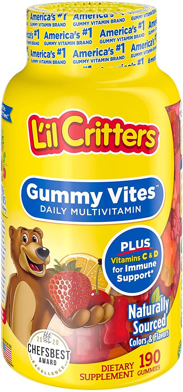 L'il Critters Gummy Vites Daily Kids Multivitamin, Fruit Flavors - 190 ct