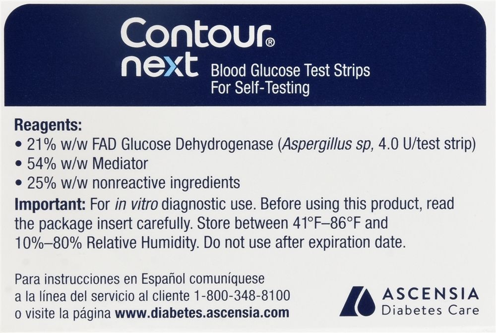 Contour Next Blood Glucose Test Strips - 100 ct