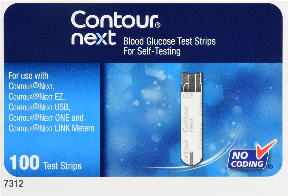 Contour Next Blood Glucose Test Strips - 100 ct