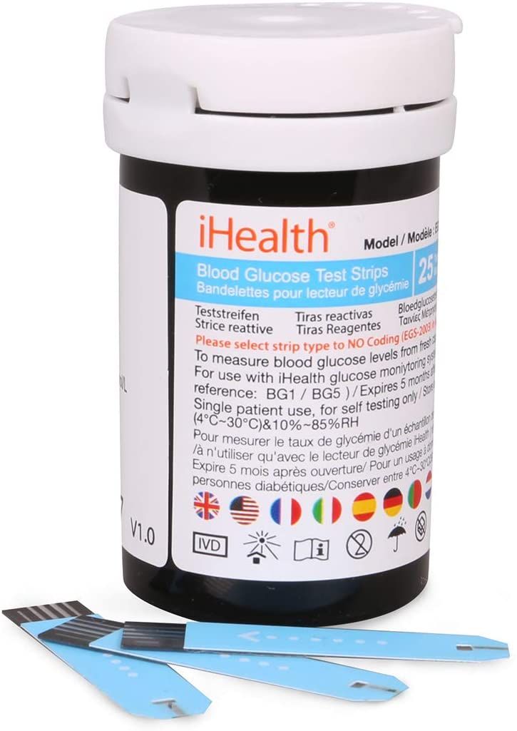 iHealth Blood Glucose Test Strips - 50 ct