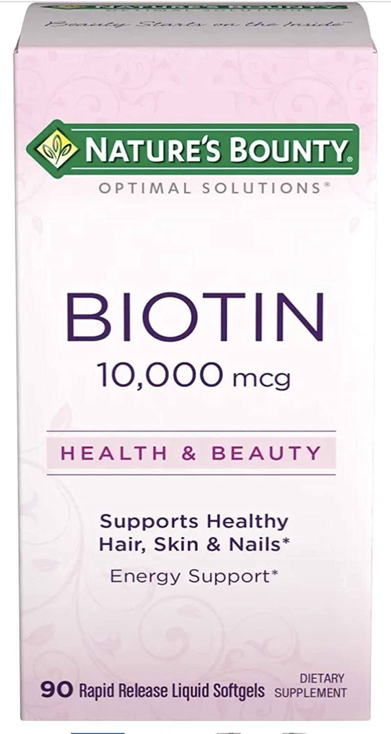 Nature's Bounty Biotin 10,000 mcg Softgels - 90 ct