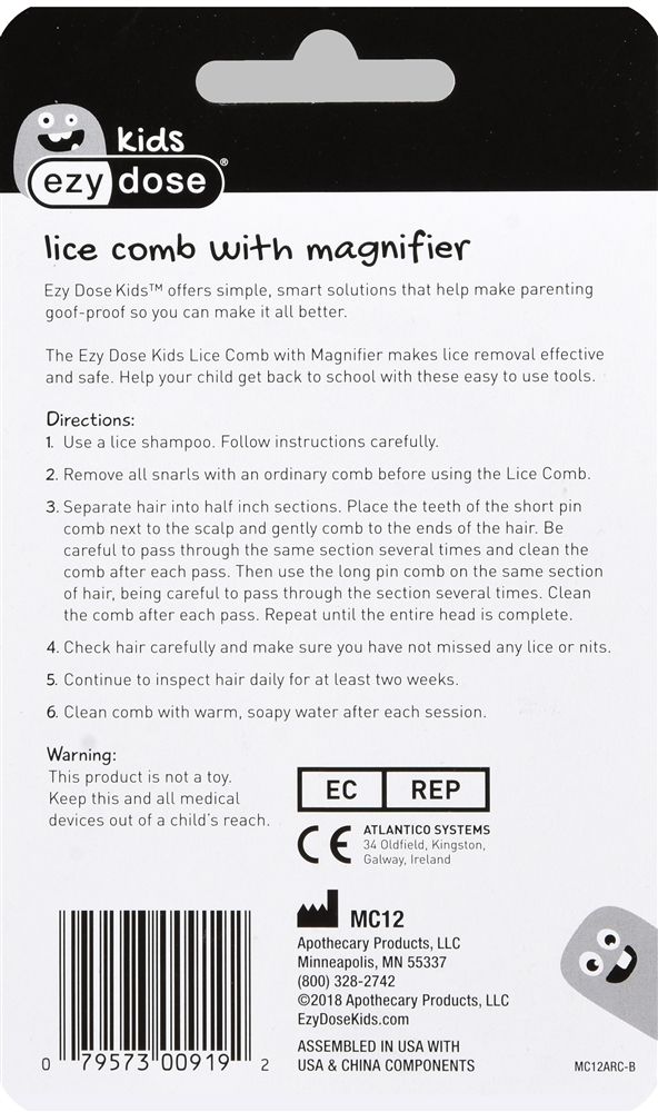Ezy Dose Kids Lice Comb with Magnifier - 1 ct