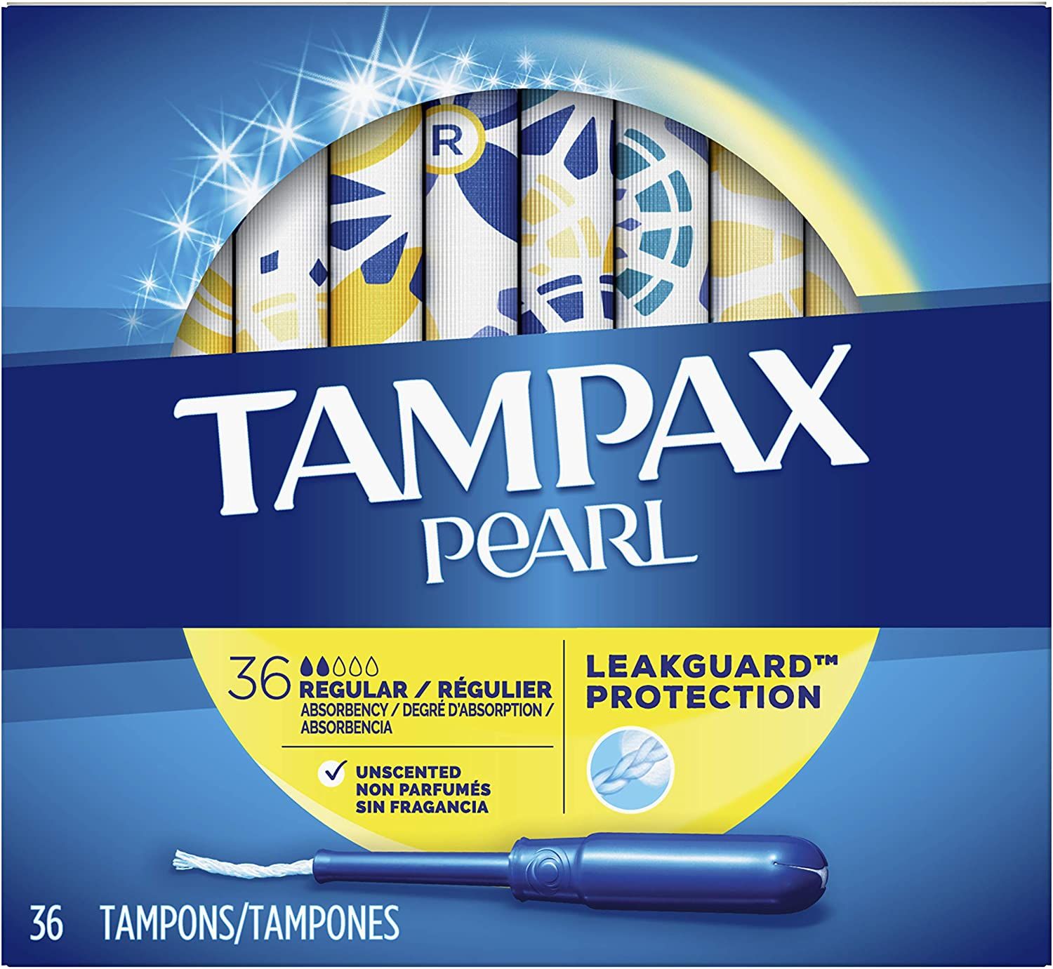 Tampax Pearl Tampons Regular Absorbency Unscented - 36 ct