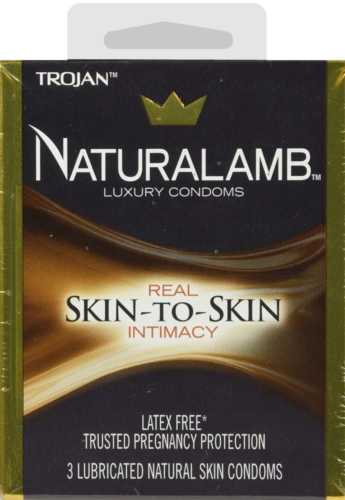 Trojan Naturalamb Lubricated Natural Skin Condoms - 3 ct