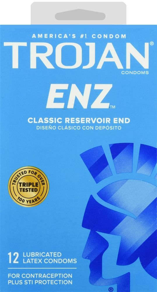 Trojan ENZ Lubricant Latex Condoms - 12 ct