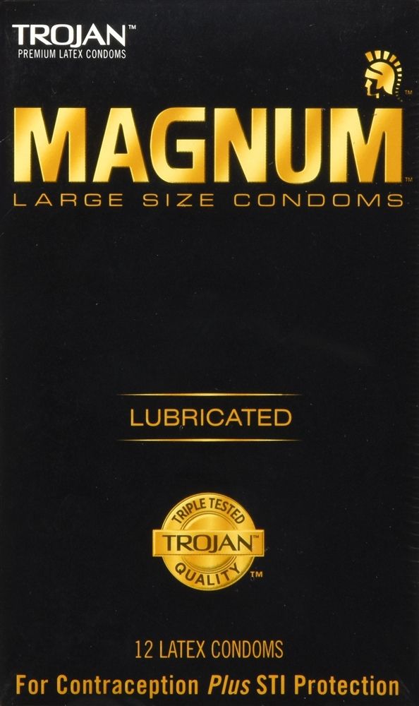 Trojan MAGNUM Large Size Lubricated Latex Condoms - 12 ct