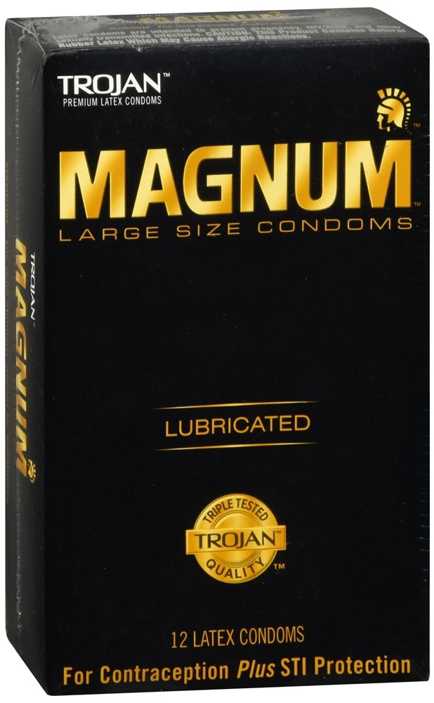 Trojan MAGNUM Large Size Lubricated Latex Condoms - 12 ct