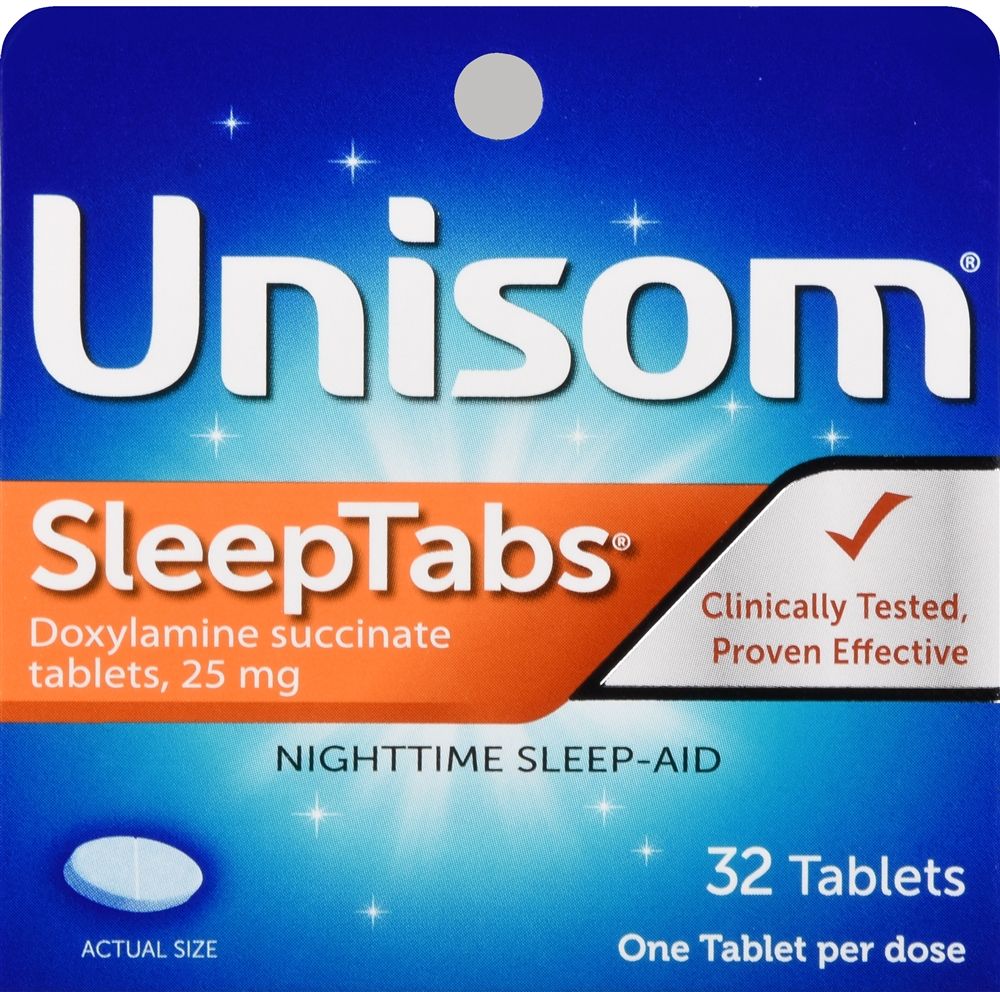 Unisom SleepTabs Nighttime Sleep-Aid Tablets, 25 mg - 32 ct