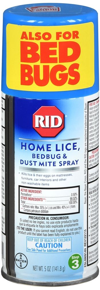 RID Step 3 Home Lice, Bedbug & Dust Mite Spray - 5 oz
