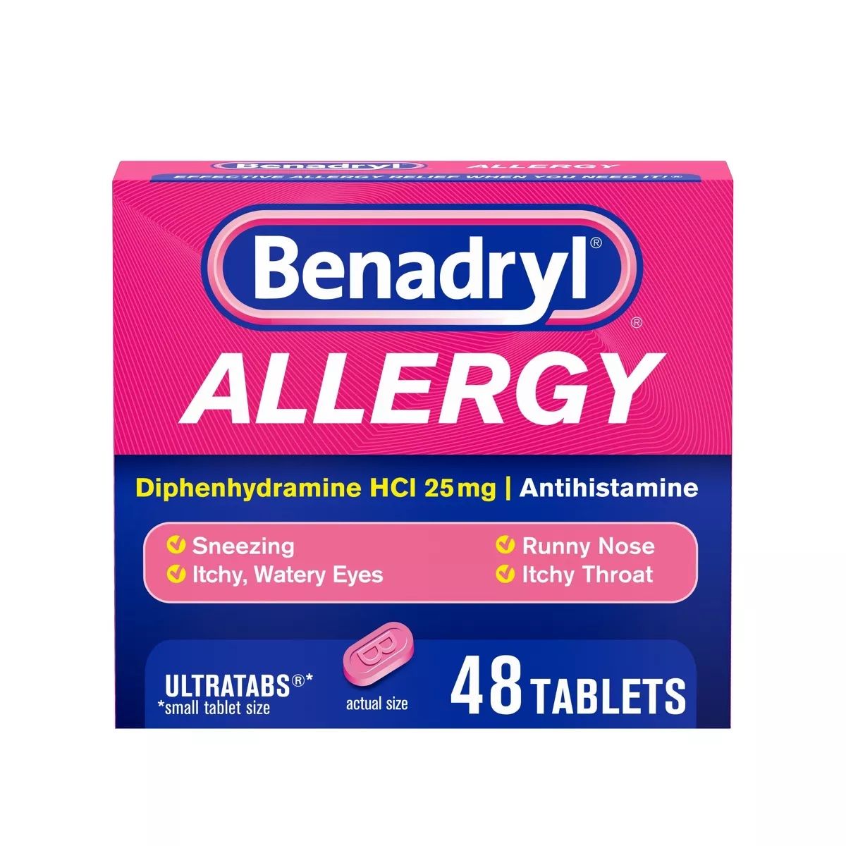 Benadryl Allergy Ultratab Tablets - 48 ct