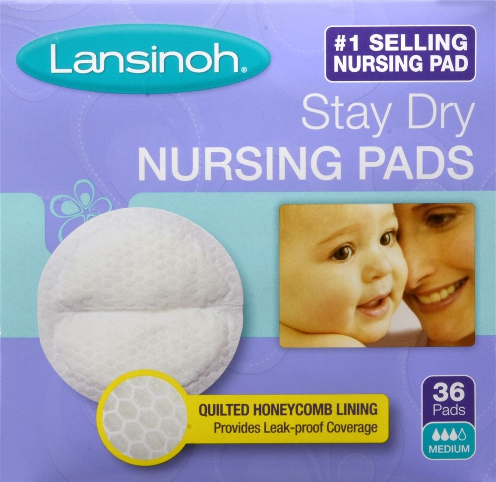 DISCLansinoh Stay Dry Nursing Pads, Medium - 36 ct