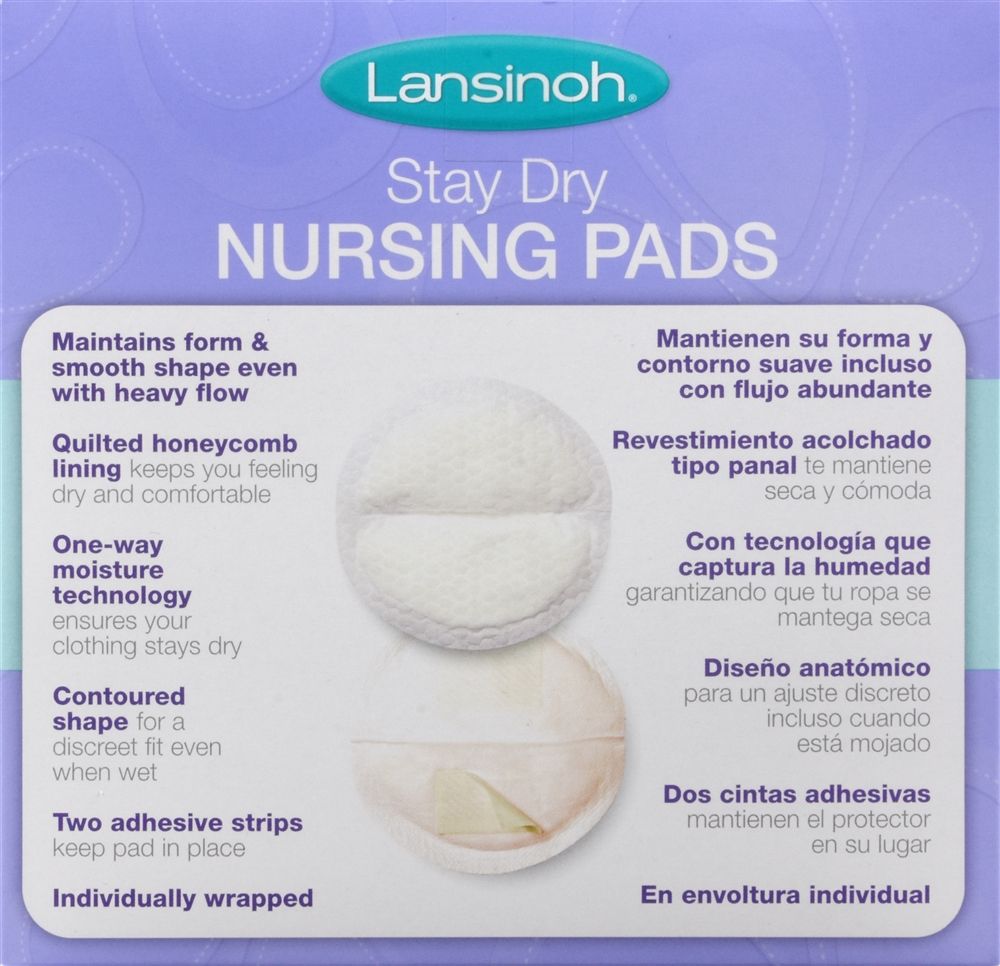 DISCLansinoh Stay Dry Nursing Pads, Medium - 36 ct