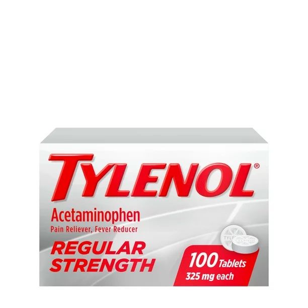 Tylenol Regular Strength Acetaminophen Tablets, 325 mg - 100 ct