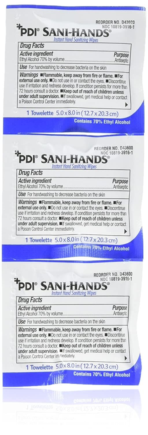 DISCSani-Hands® Individual Packets Hand Sanitizing Wipes - 100 ct