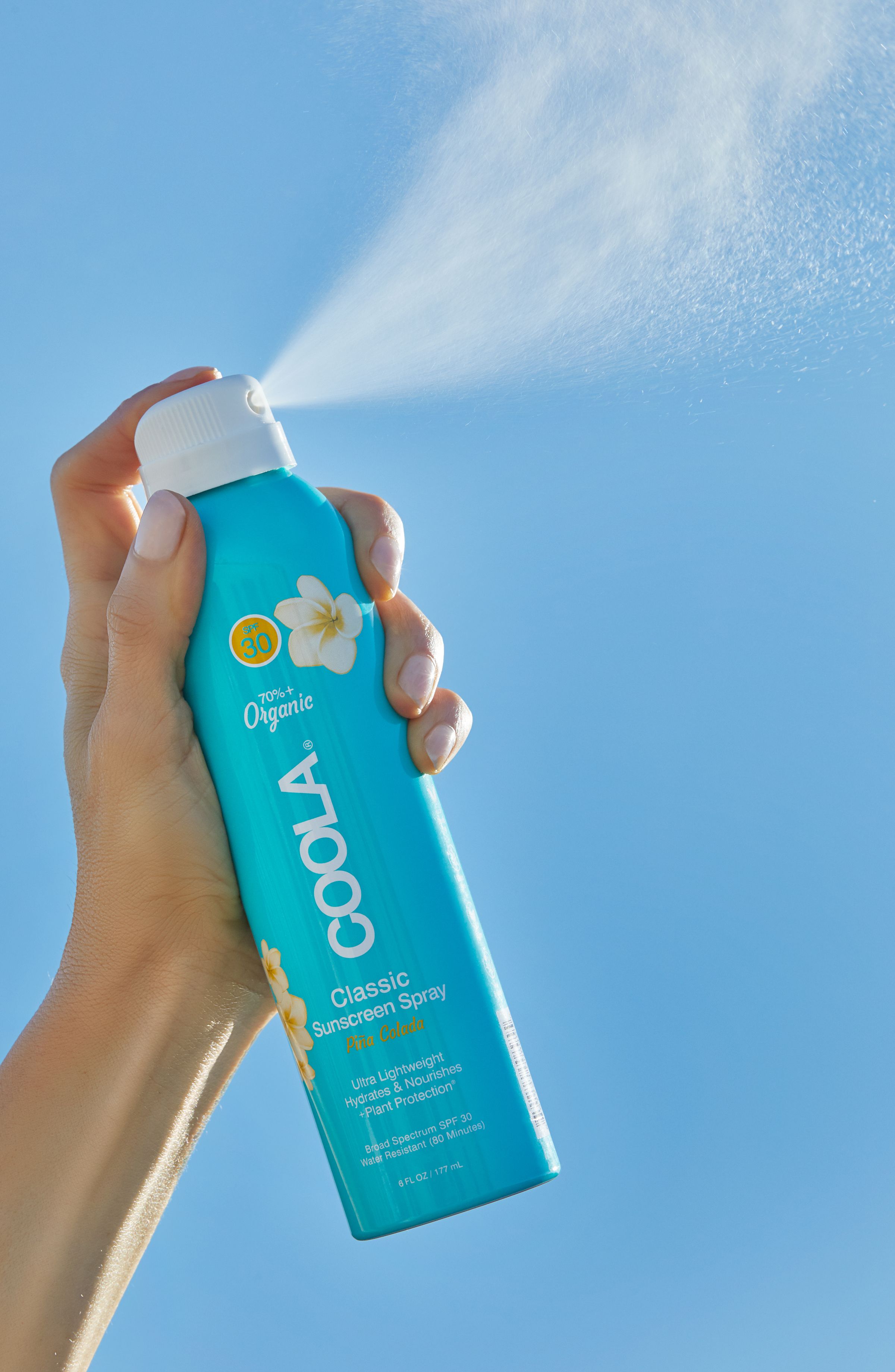 COOLA Classic Body Organic Sunscreen Spray, Piña Colada, SPF 30 - 6 fl oz