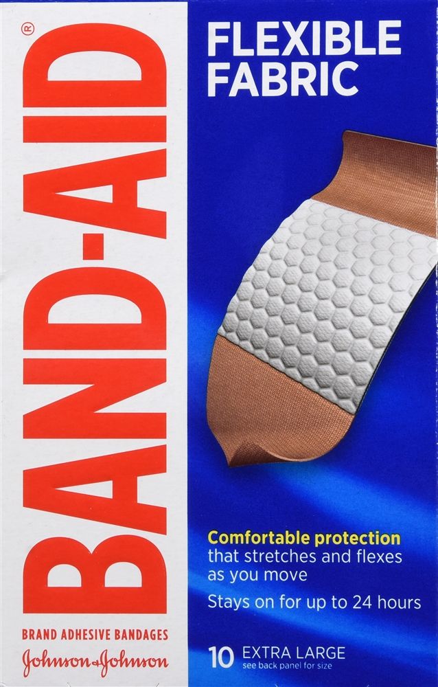 Band-Aid Flexible Fabric Adhesive Bandages, Extra Large - 10 ct