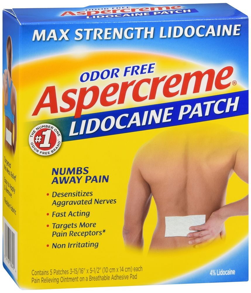Aspercreme 4% Lidocaine Odor Free Pain Relief Patch - 5 ct