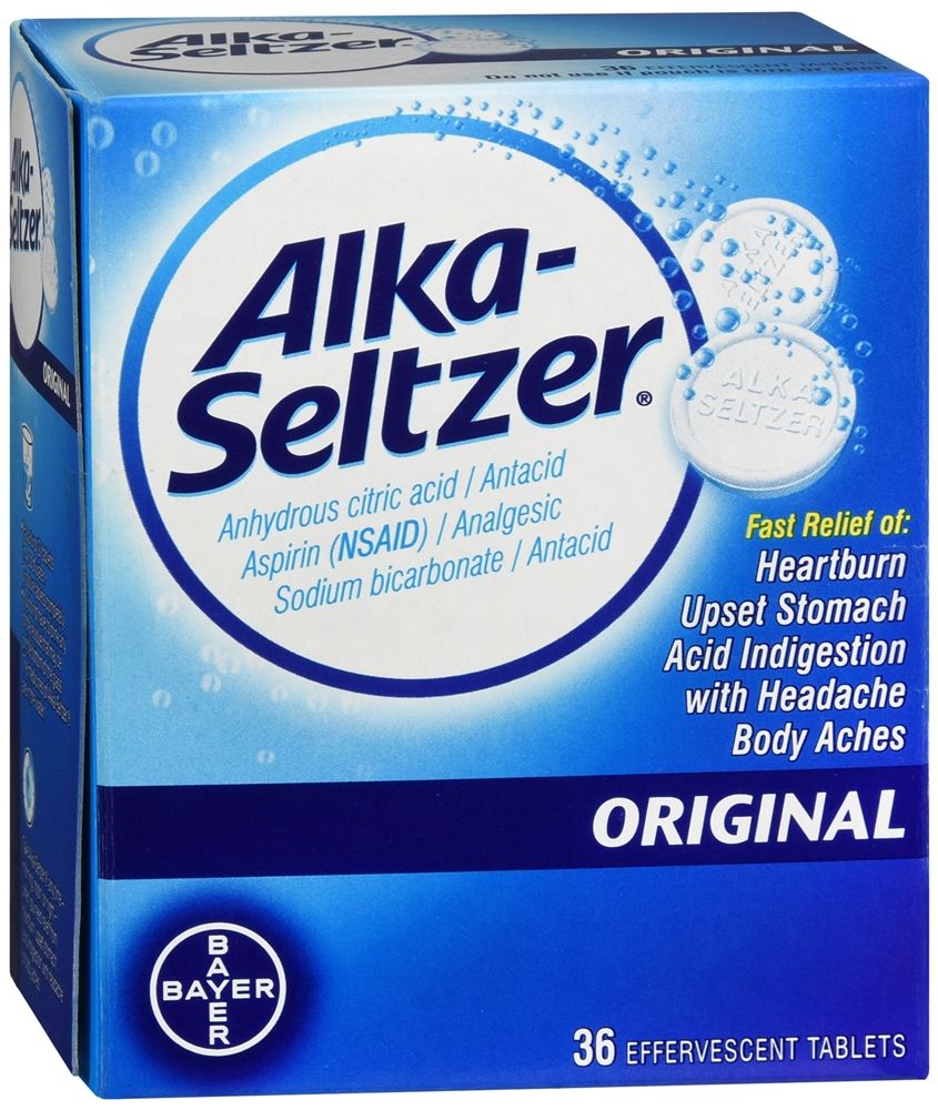Alka-Seltzer Effervescent Tablets, Original - 36 ct