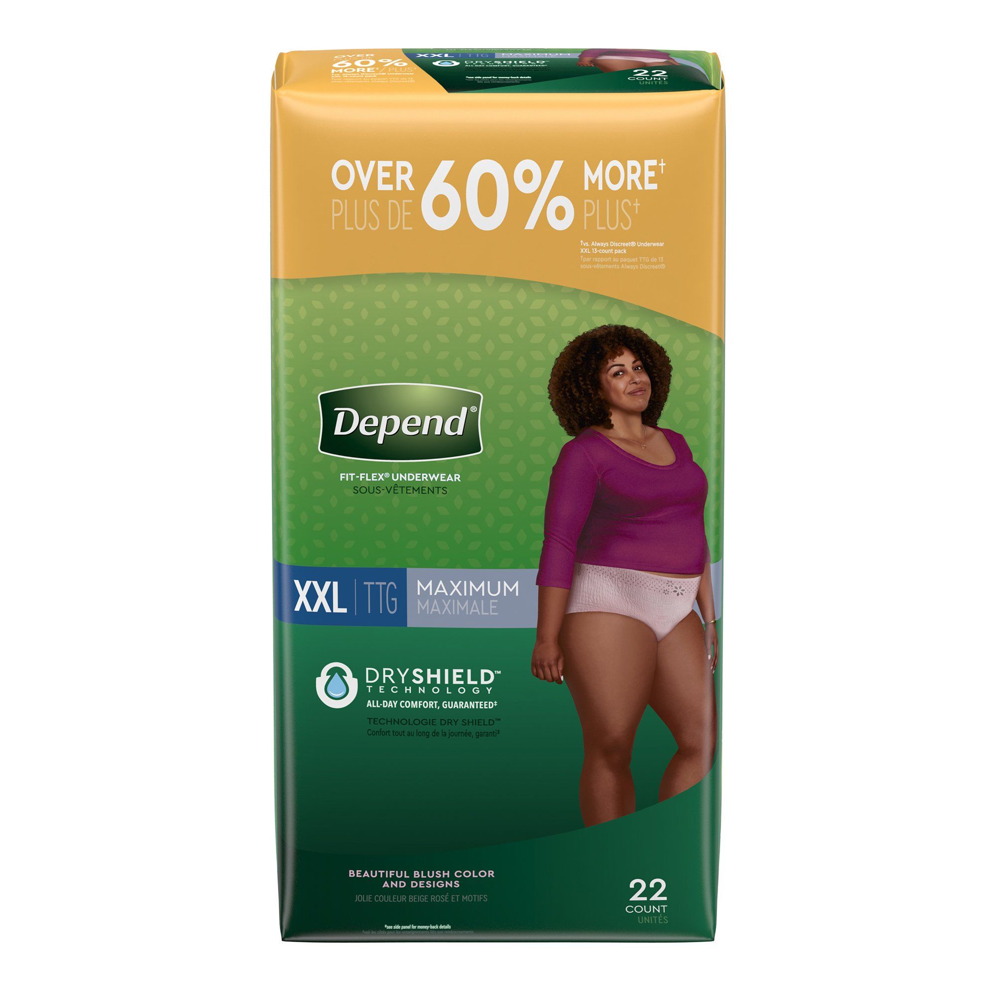 Depend FITFLEX Incontinence Underwear For Women Maximum, 56 OFF