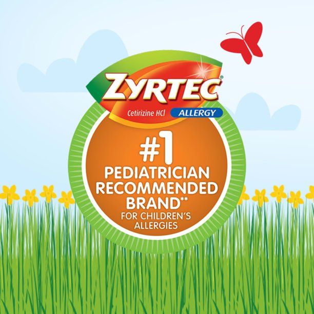 Zyrtec Children's 24 Hour Allergy Relief Dissolve Tabs, Citrus Flavor, 10 mg - 12 ct