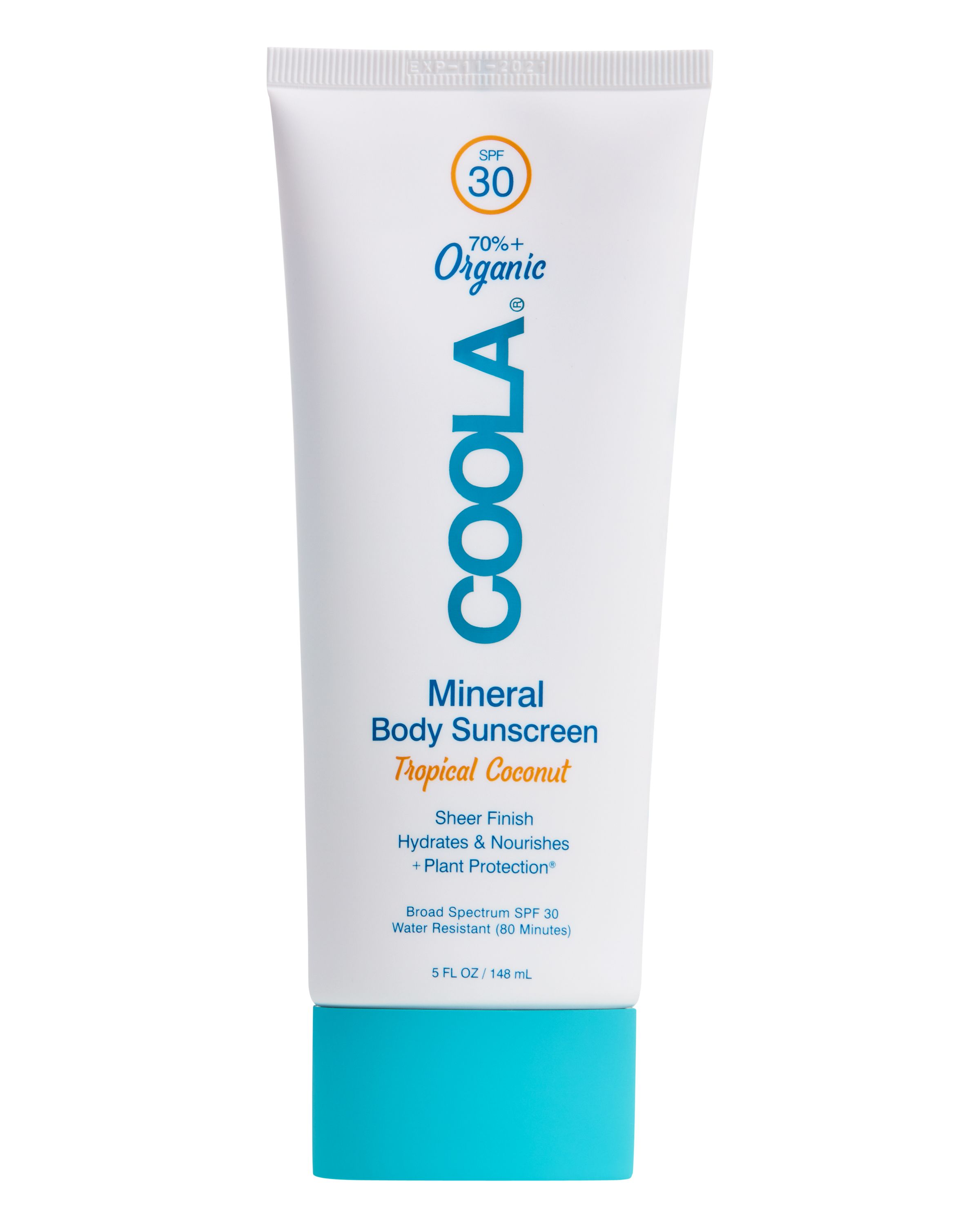 COOLA Mineral Body Organic Sunscreen Lotion, Tropical Coconut, SPF 30 - 5 fl oz