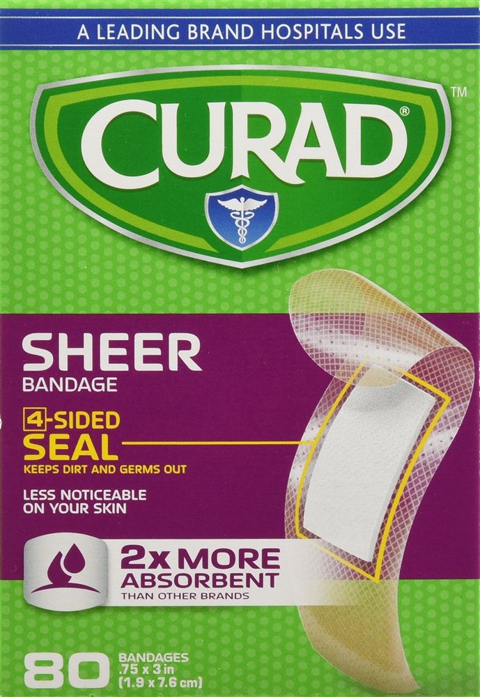 Curad Sheer Bandages - 80 ct