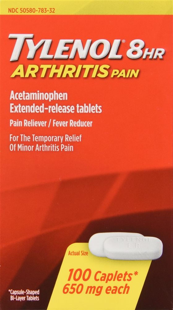 Tylenol 8 HR Arthritis Pain Caplets, 650 mg - 100 ct