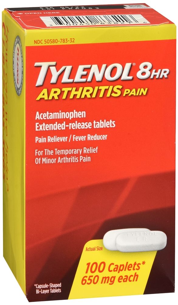 Tylenol 8 HR Arthritis Pain Caplets, 650 mg - 100 ct