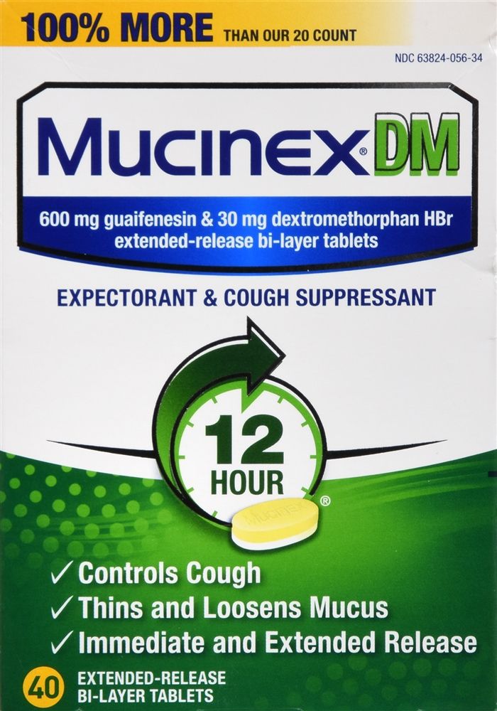 Mucinex DM 12 Hour Expectorant & Cough Suppressant Bi-Layer Tablets - 40 ct