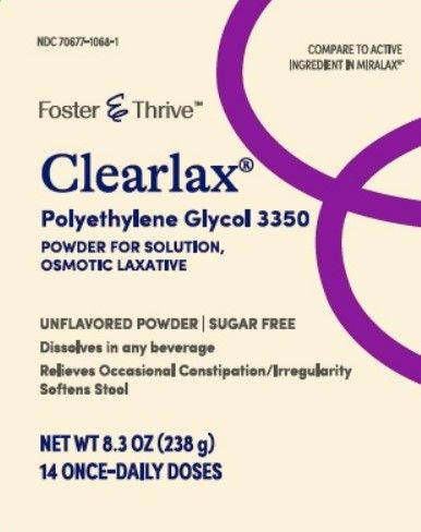 Foster & Thrive Clearlax Laxative Powder, Unflavored - 8.3 oz
