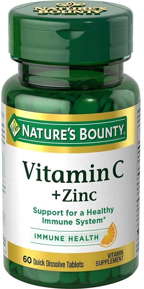 Nature's Bounty Vitamin C Plus Zinc Quick Dissolve Tablets - 60 ct