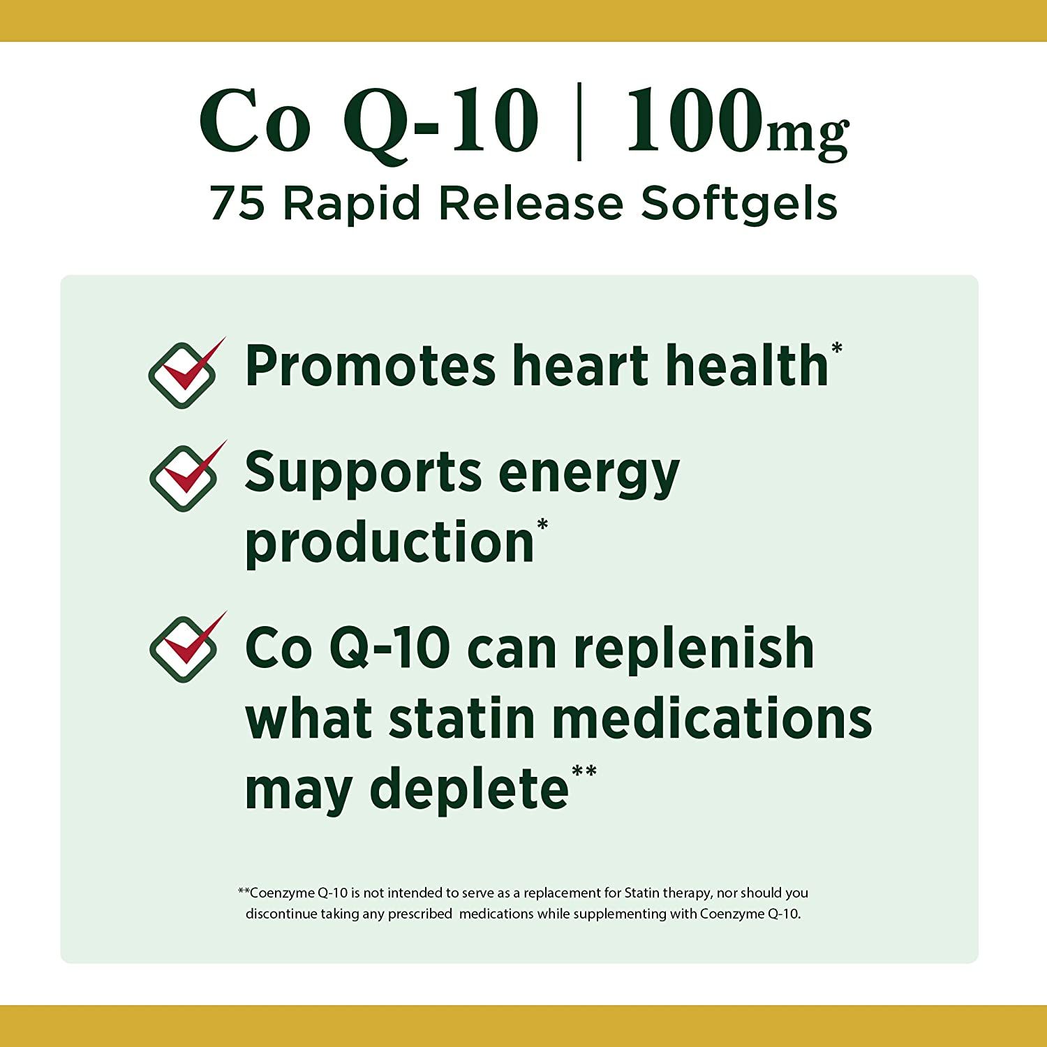 Nature's Bounty Co Q-10 100 mg Softgels - 75 ct