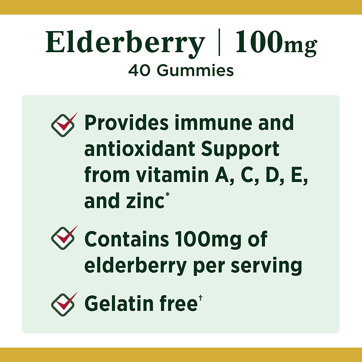 DISCNature's Bounty Elderberry Gummies - 40 ct