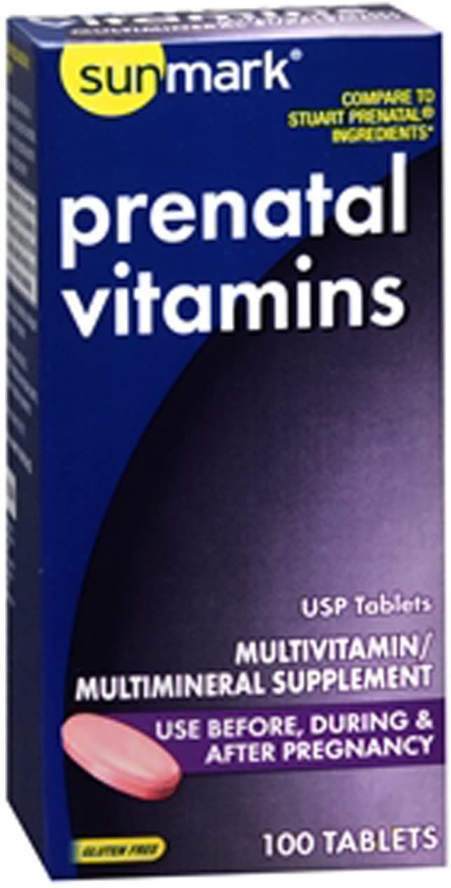 Sunmark Prenatal Vitamin Tablets - 100 ct