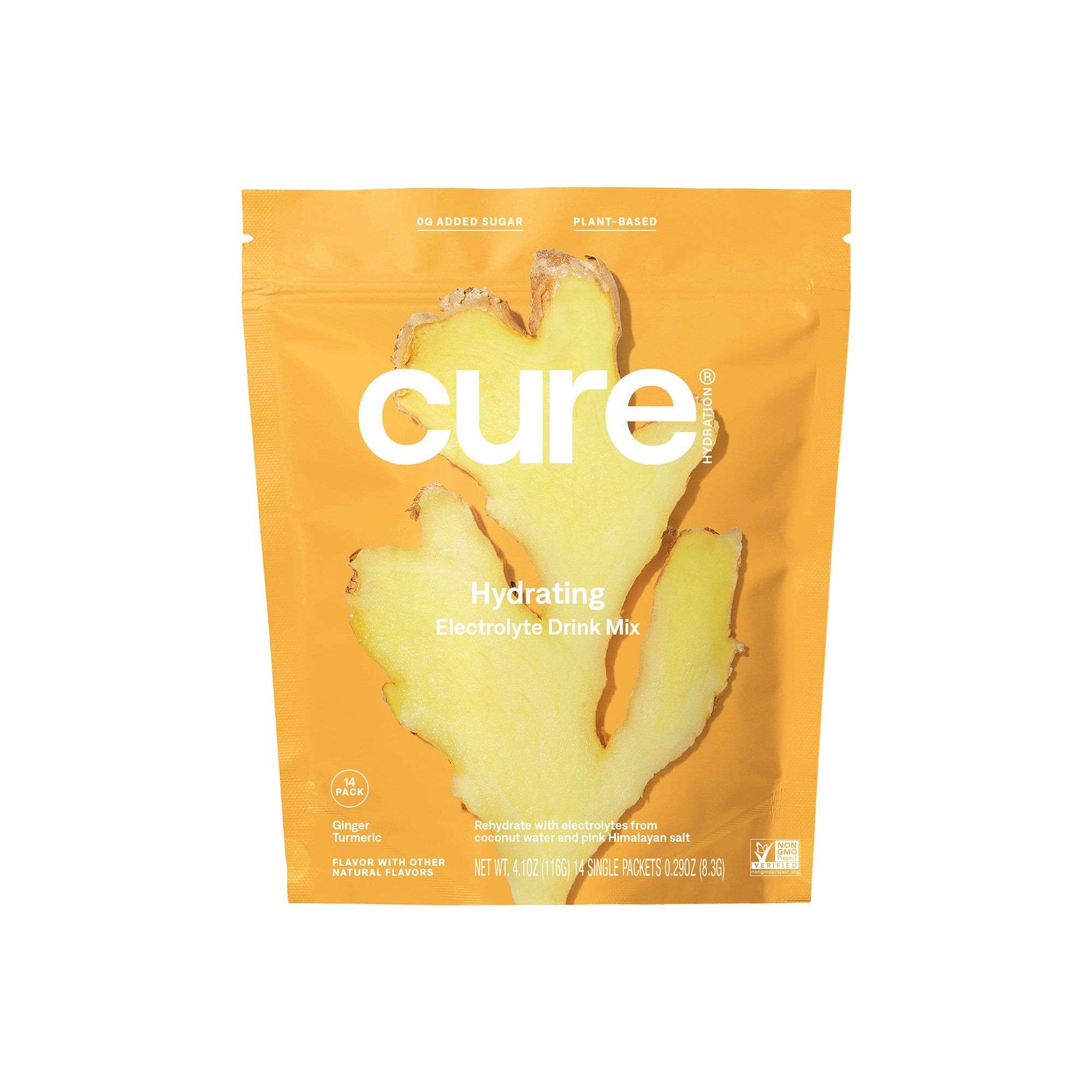 Cure Hydrating Electrolyte Mix, Ginger Turmeric Flavor - 14 Packets