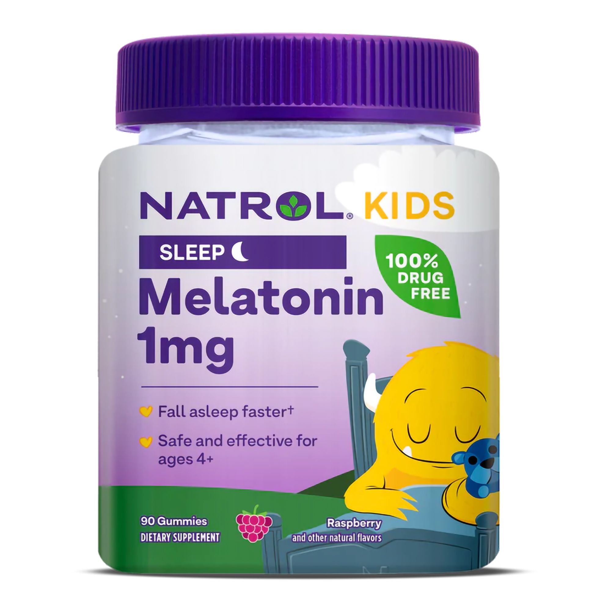 Natrol® Kids Melatonin Sleep Aid Gummies, Raspberry, 1mg - 90 ct