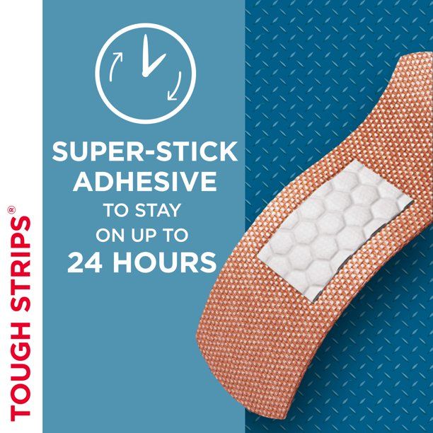 DISCBand-Aid Tough Strips Adhesive Bandage, All One Size - 60 ct