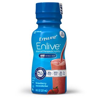 DISCEnsure Enlive Advanced Nutrition Shake, Strawberry, 8 fl oz - 24 ct