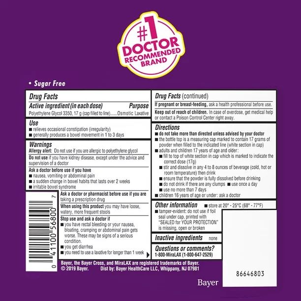 DISCMiraLAX Laxative Powder - 17. 9 oz