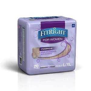 DISCFitRight Ultra Incontinence Underwear for Women, L/XL - 80 ct