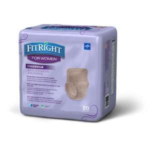 DISCFitRight Ultra Incontinence Underwear for Women, L/XL - 80 ct